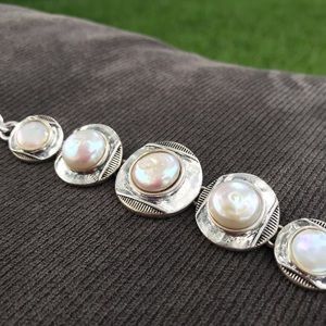 Lucky Brand White and Silver Bracelet